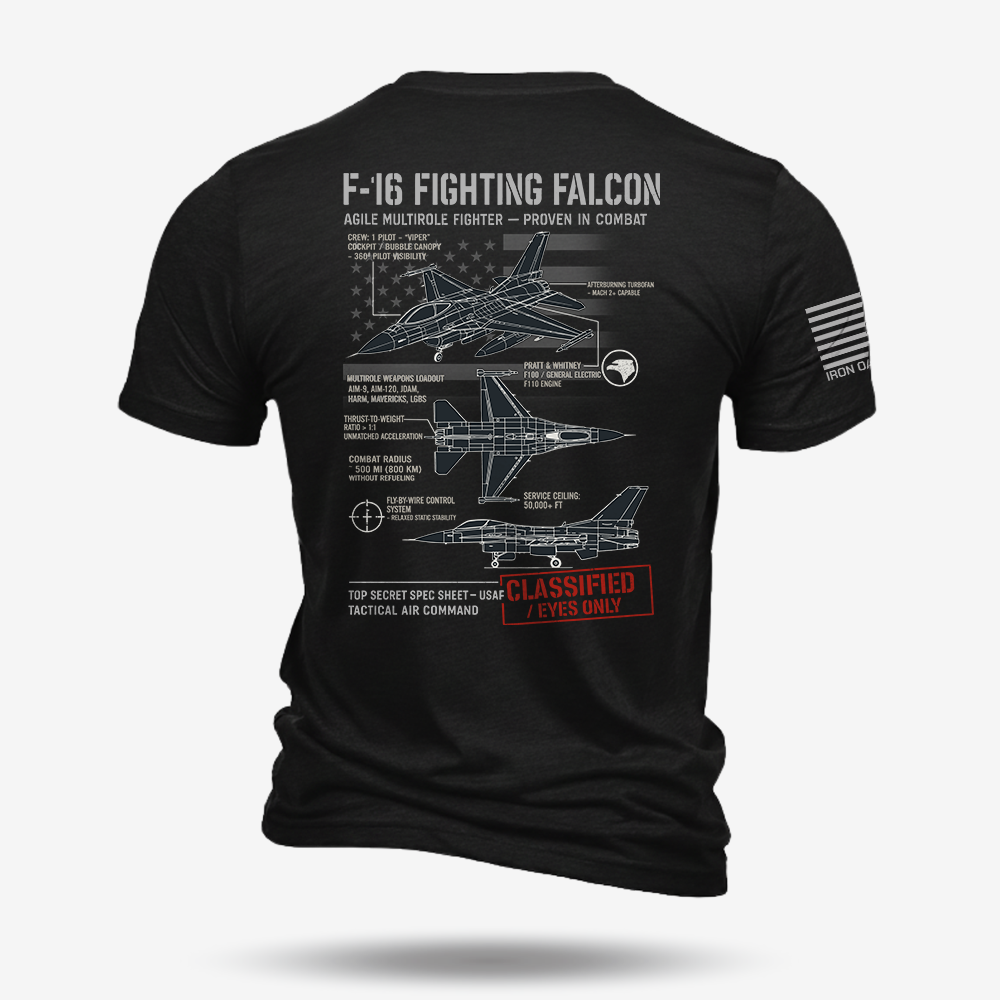 F-16 Fighting Falcon Schematic T Shirt