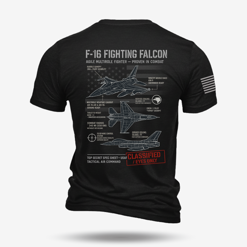 F-16 Fighting Falcon Schematic T Shirt