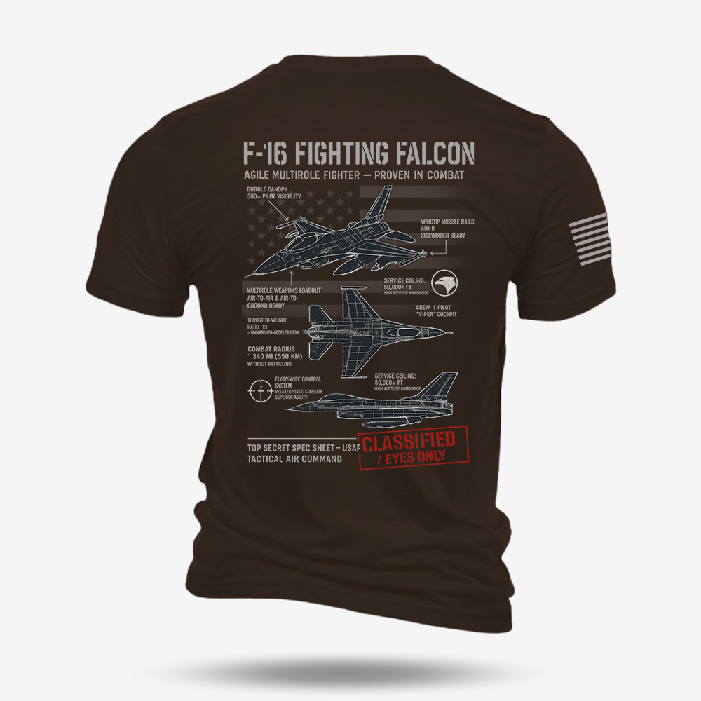 F-16 Fighting Falcon Schematic T Shirt