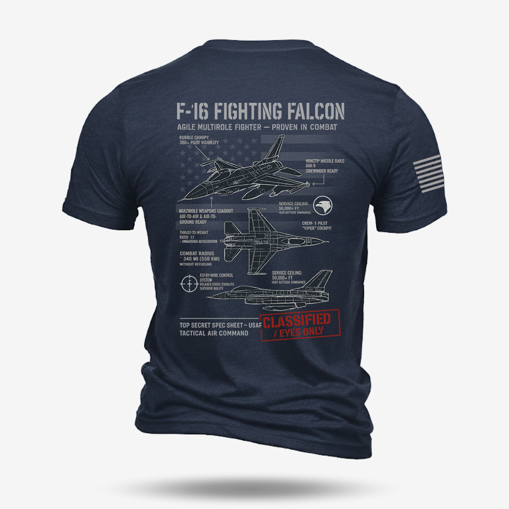 F-16 Fighting Falcon Schematic T Shirt