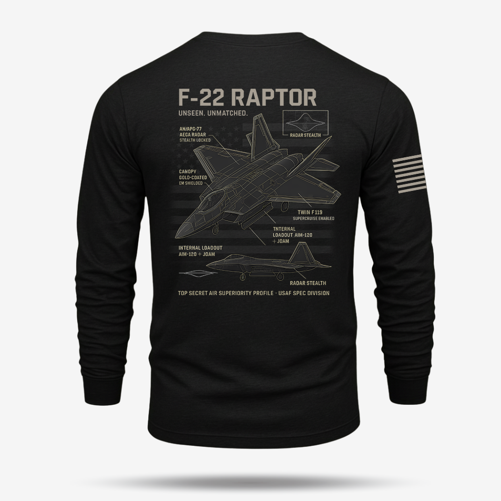 F-22 Schematic Long Sleeve