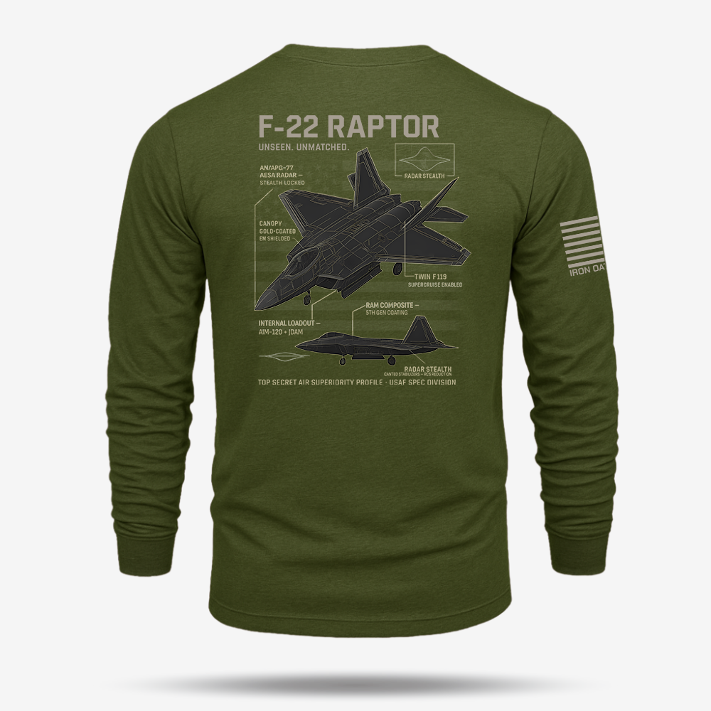 F-22 Schematic Long Sleeve