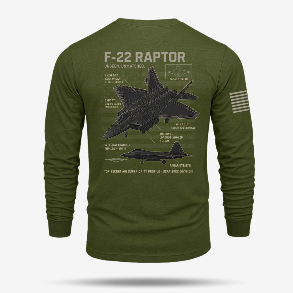 F-22 Schematic Long Sleeve