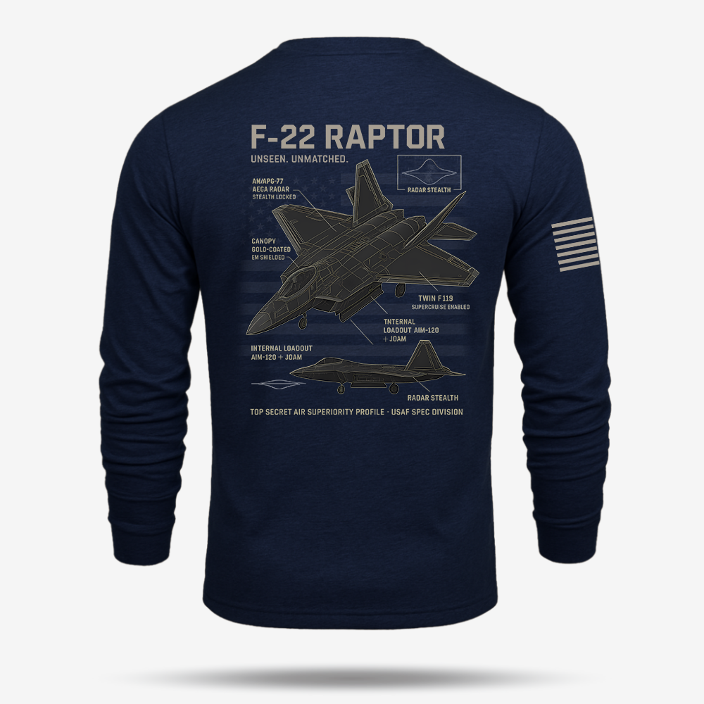 F-22 Schematic Long Sleeve