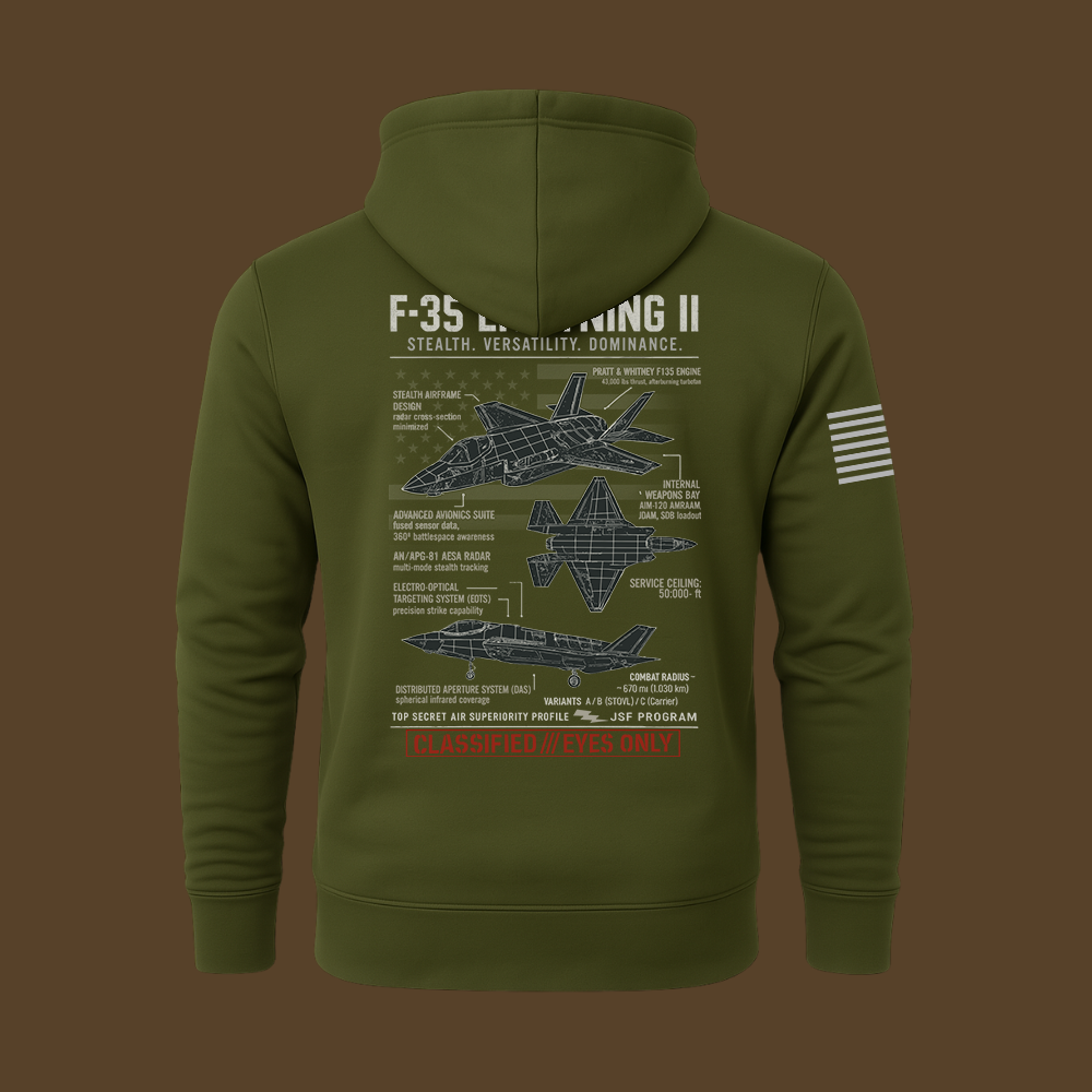F-35 Lightning II Schematic Hoodie