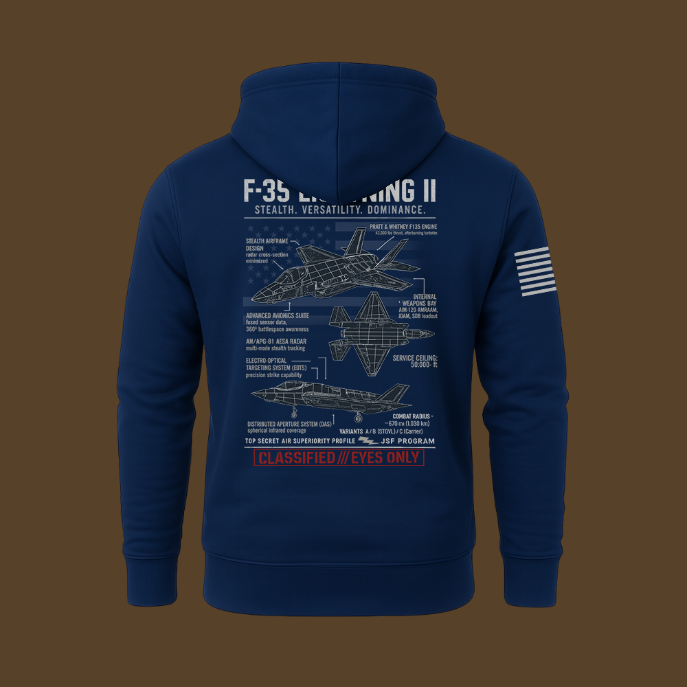 F-35 Lightning II Schematic Hoodie