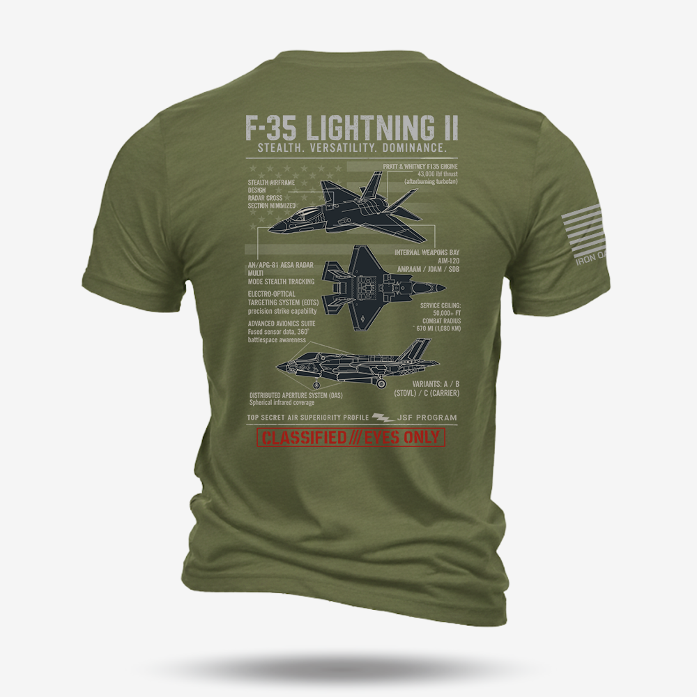 F-35 Lightning II Schematic T Shirt