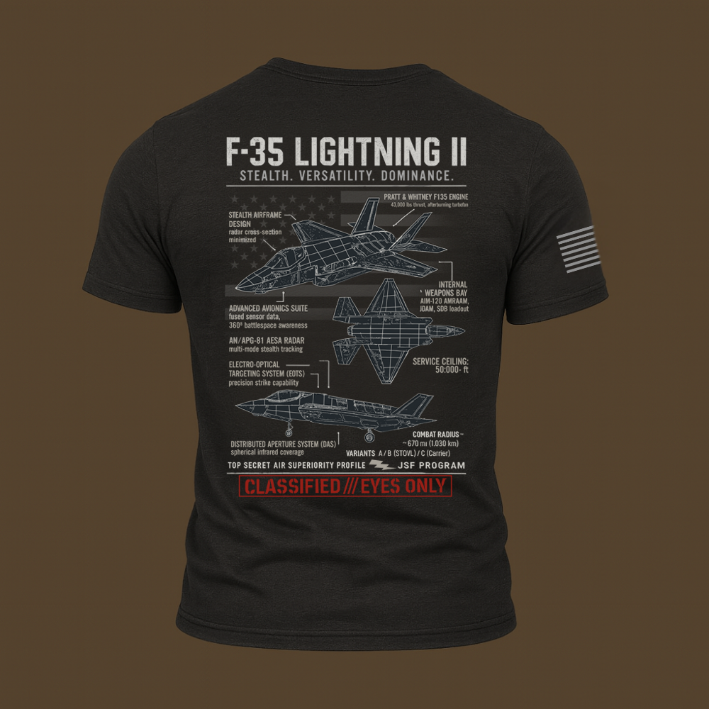 F-35 Lightning II Schematic T Shirt