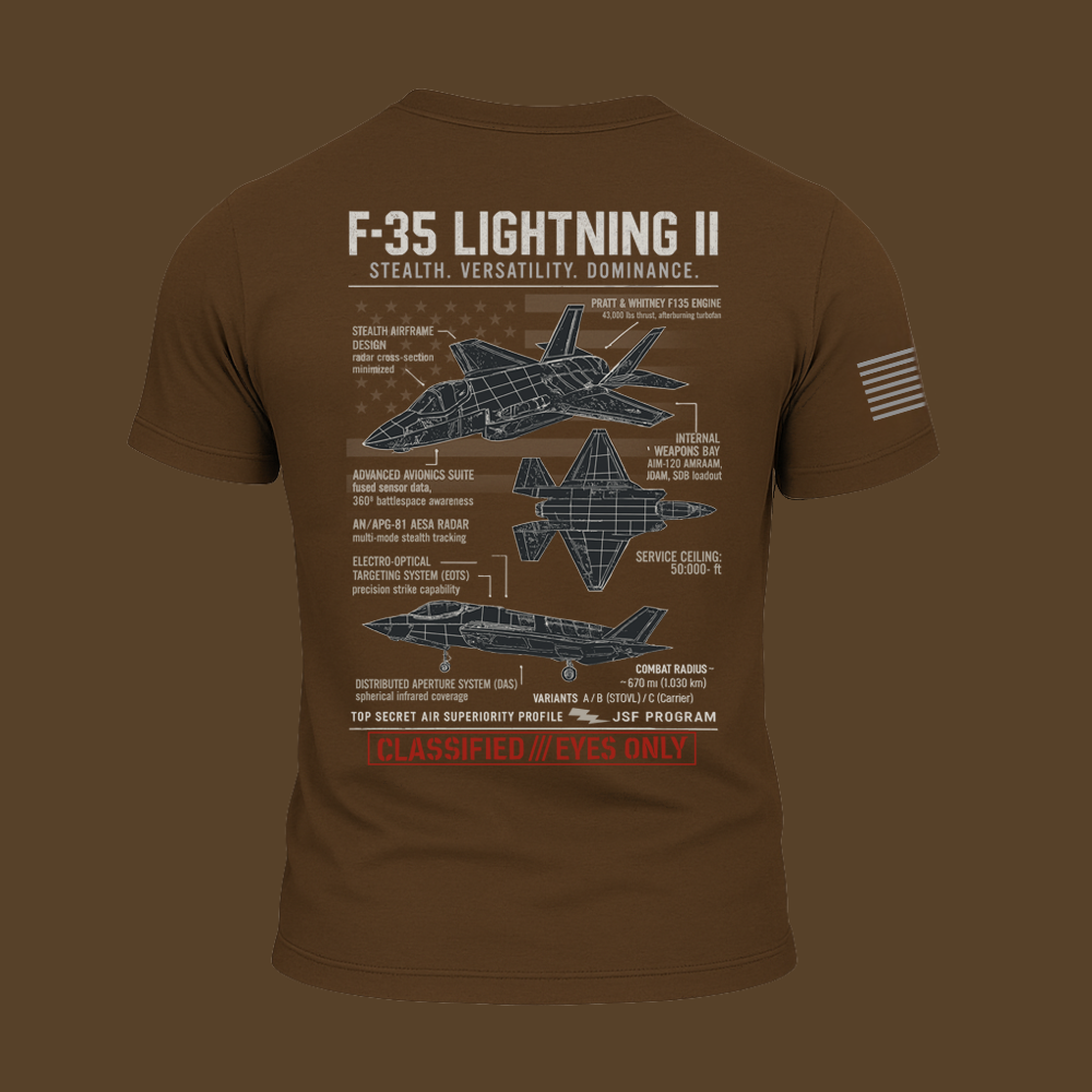 F-35 Lightning II Schematic T Shirt