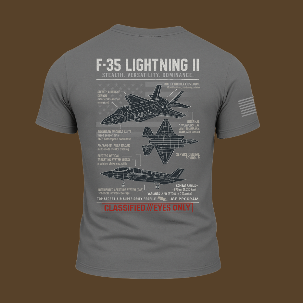 F-35 Lightning II Schematic T Shirt