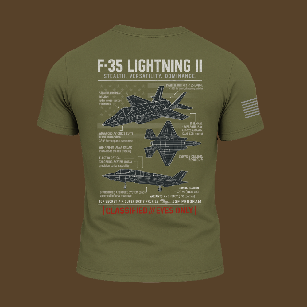 F-35 Lightning II Schematic T Shirt