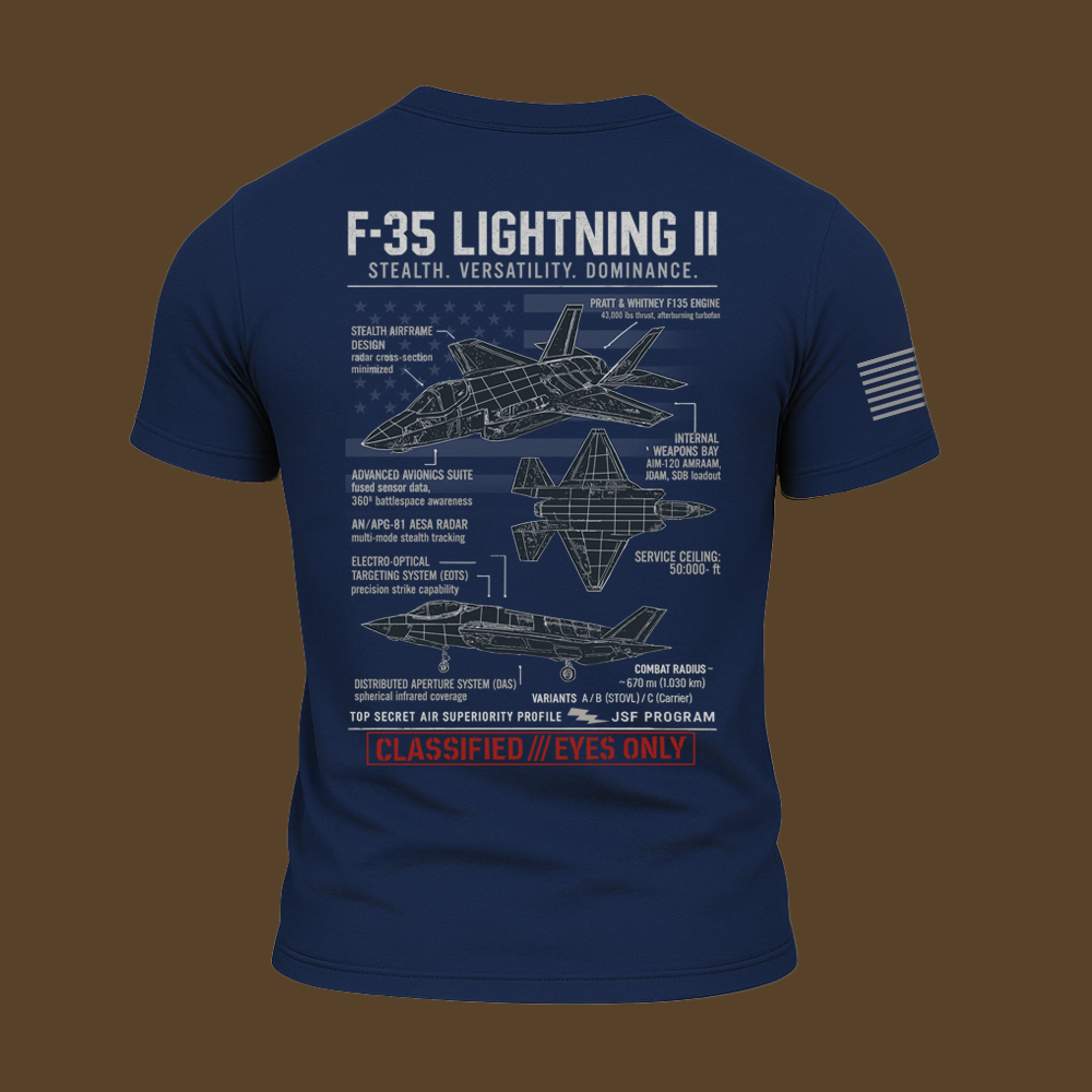 F-35 Lightning II Schematic T Shirt