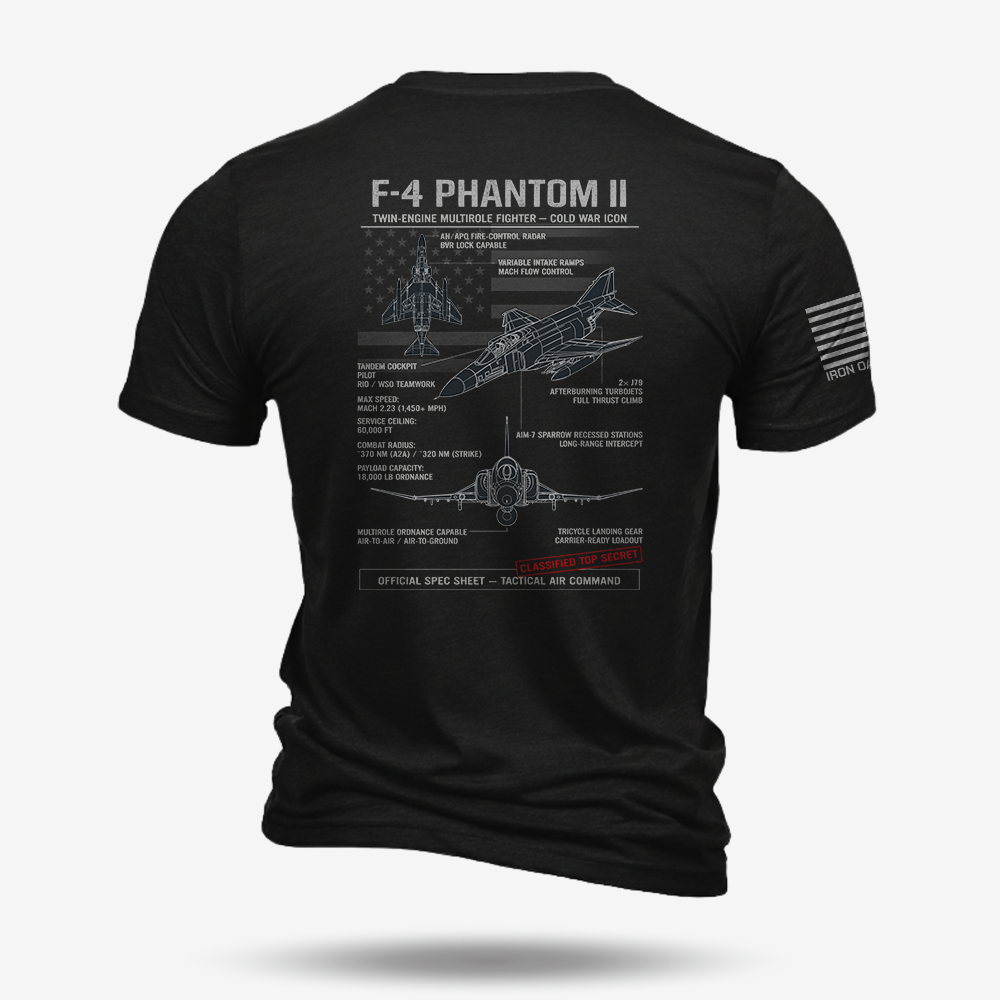 F-4 Phantom II Schematic T Shirt