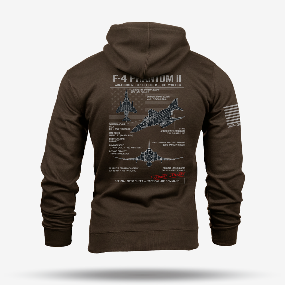 F-4 Phantom II Schematic Hoodie