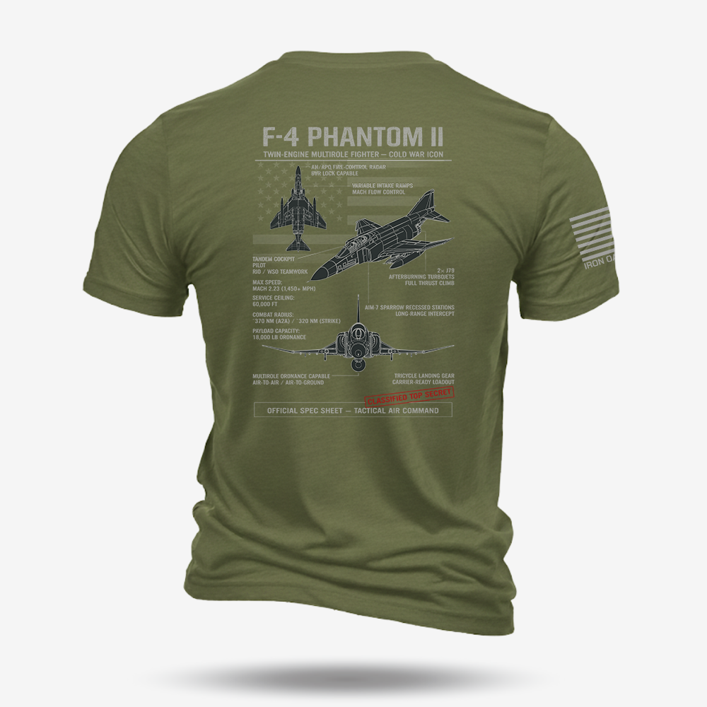 F-4 Phantom II Schematic T Shirt