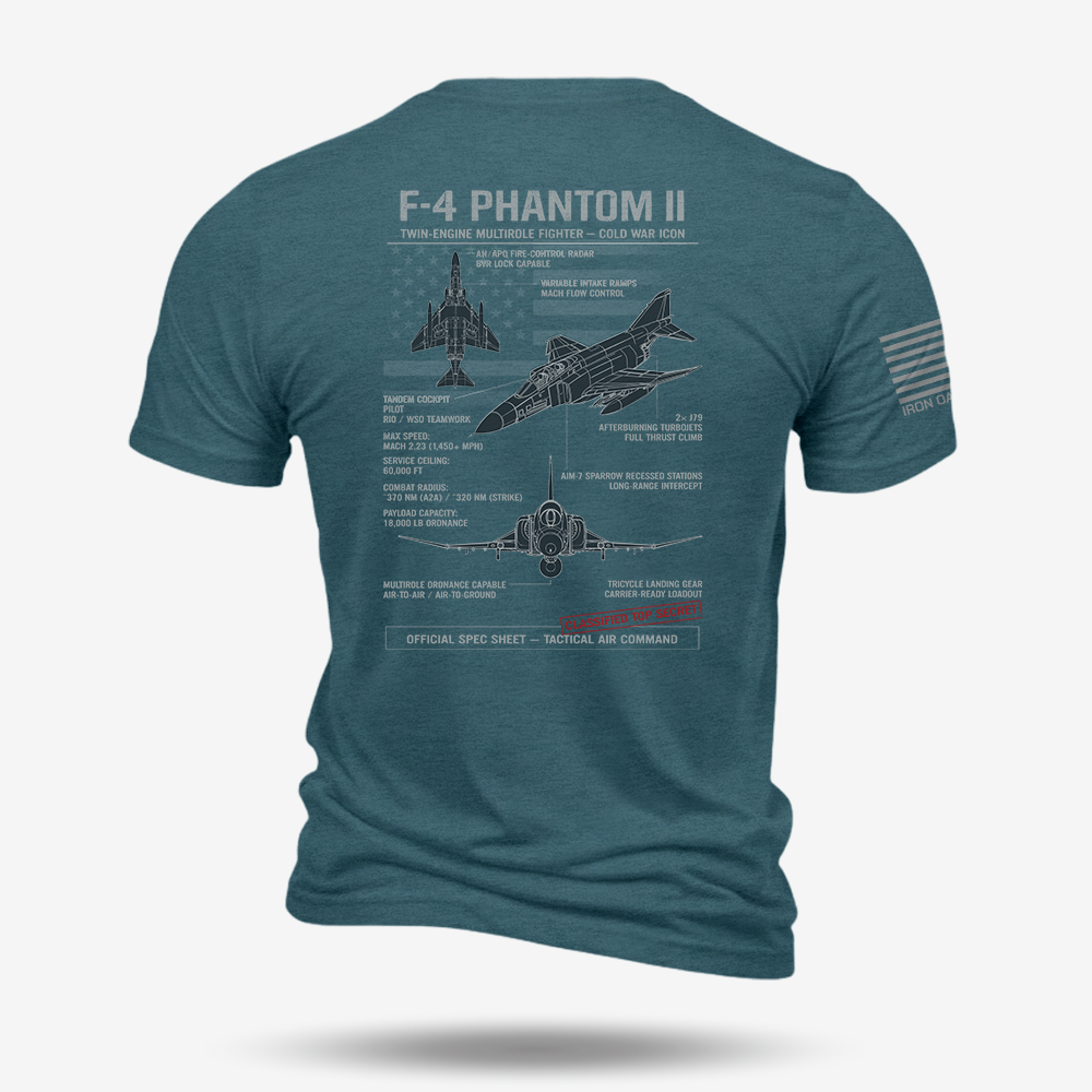 F-4 Phantom II Schematic T Shirt