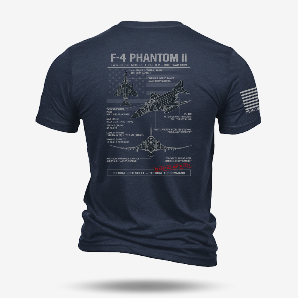 F-4 Phantom II Schematic T Shirt