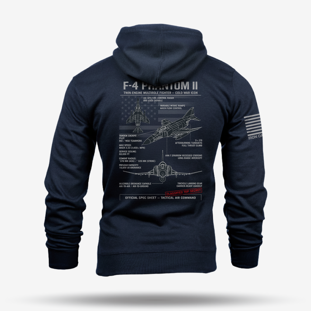 F-4 Phantom II Schematic Hoodie