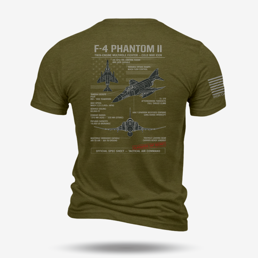 F-4 Phantom II Schematic T Shirt