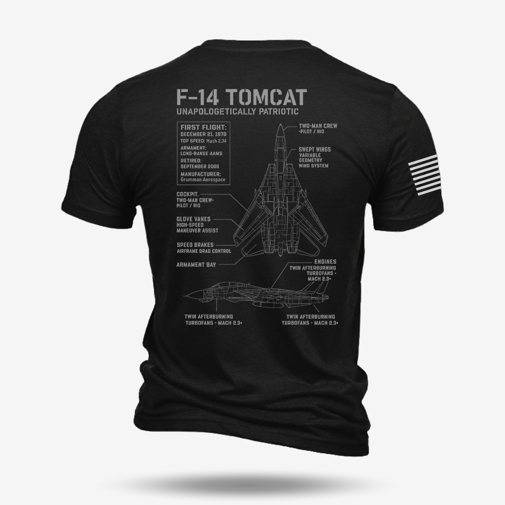 F-14 Tomcat Schematic T Shirt