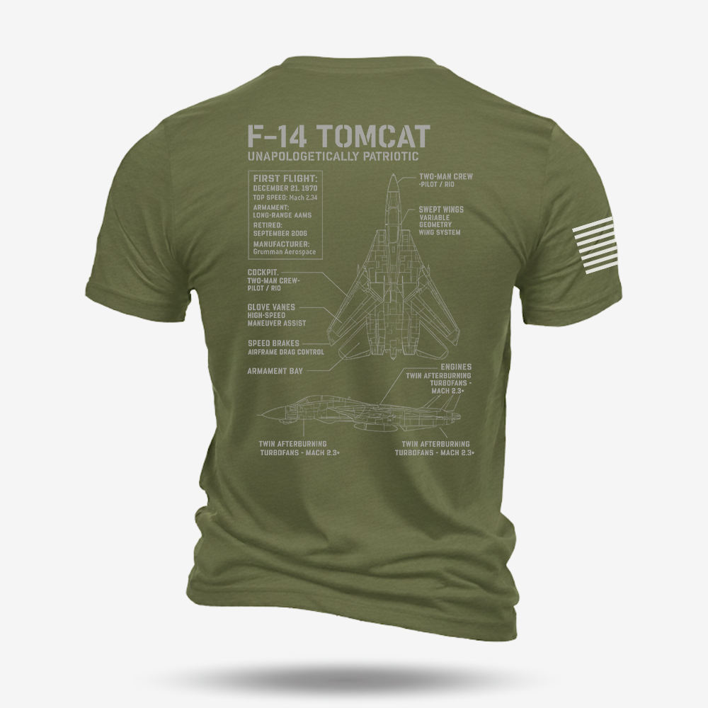 F-14 Tomcat Schematic T Shirt