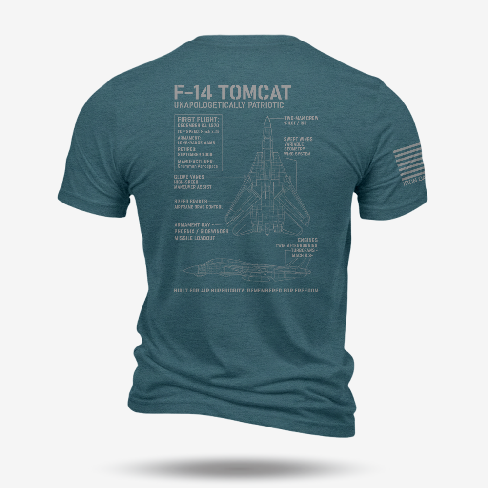F-14 Tomcat Schematic T Shirt