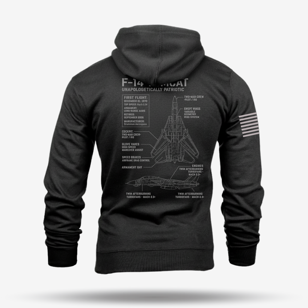 F-14 Tomcat Schematic Hoodie