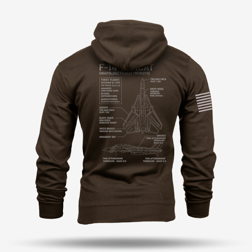 F-14 Tomcat Schematic Hoodie