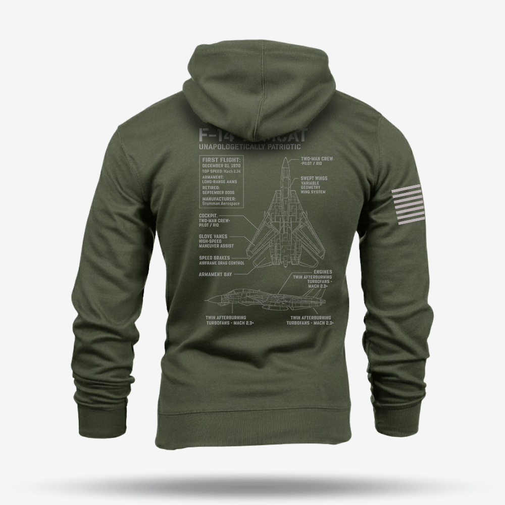 F-14 Tomcat Schematic Hoodie