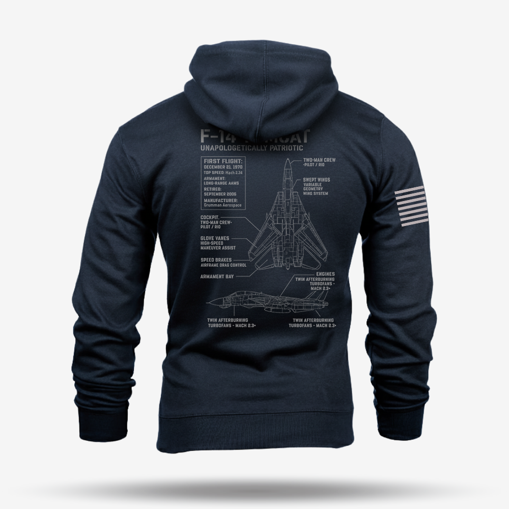 F-14 Tomcat Schematic Hoodie