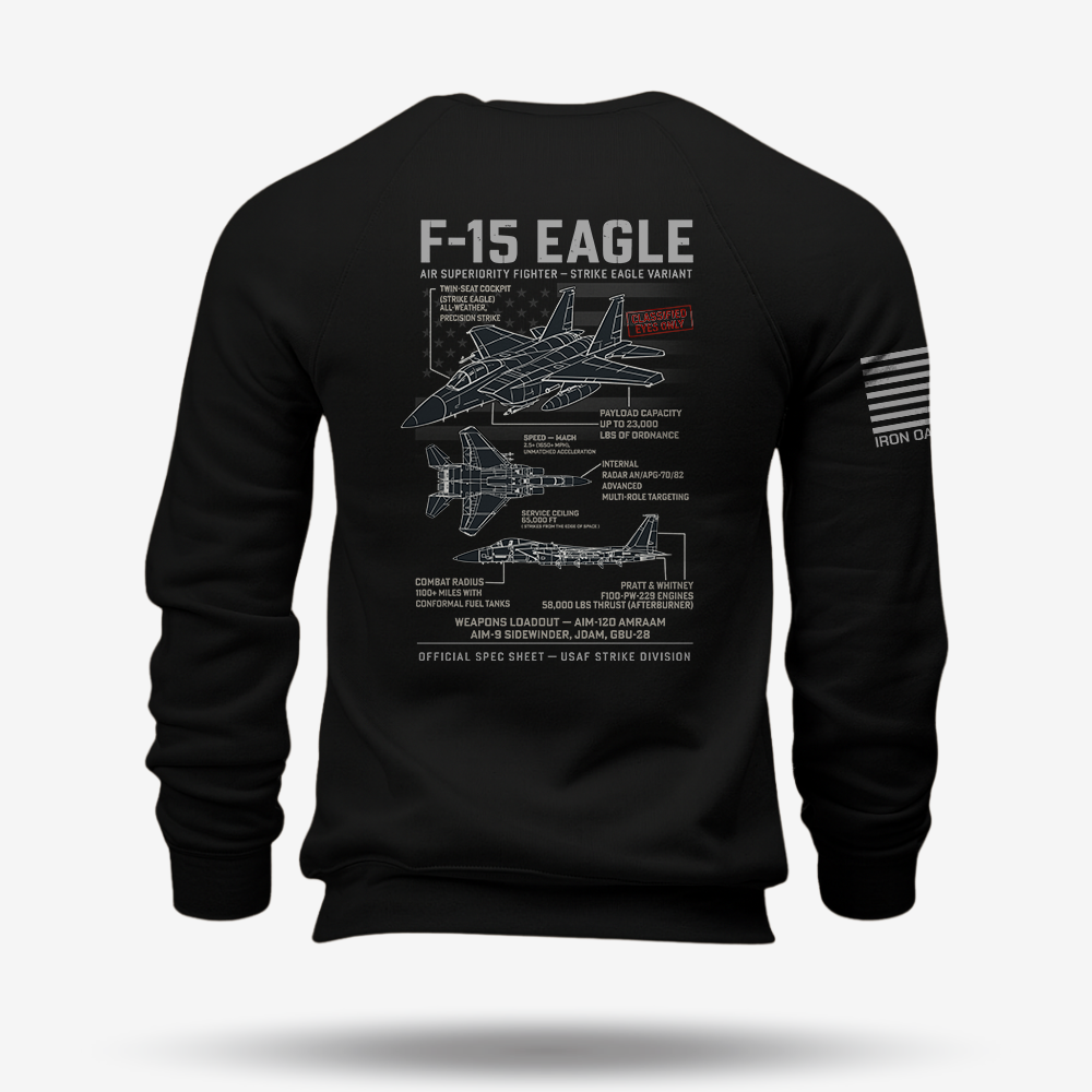 F-15 Eagle Schematic Sweatshirt
