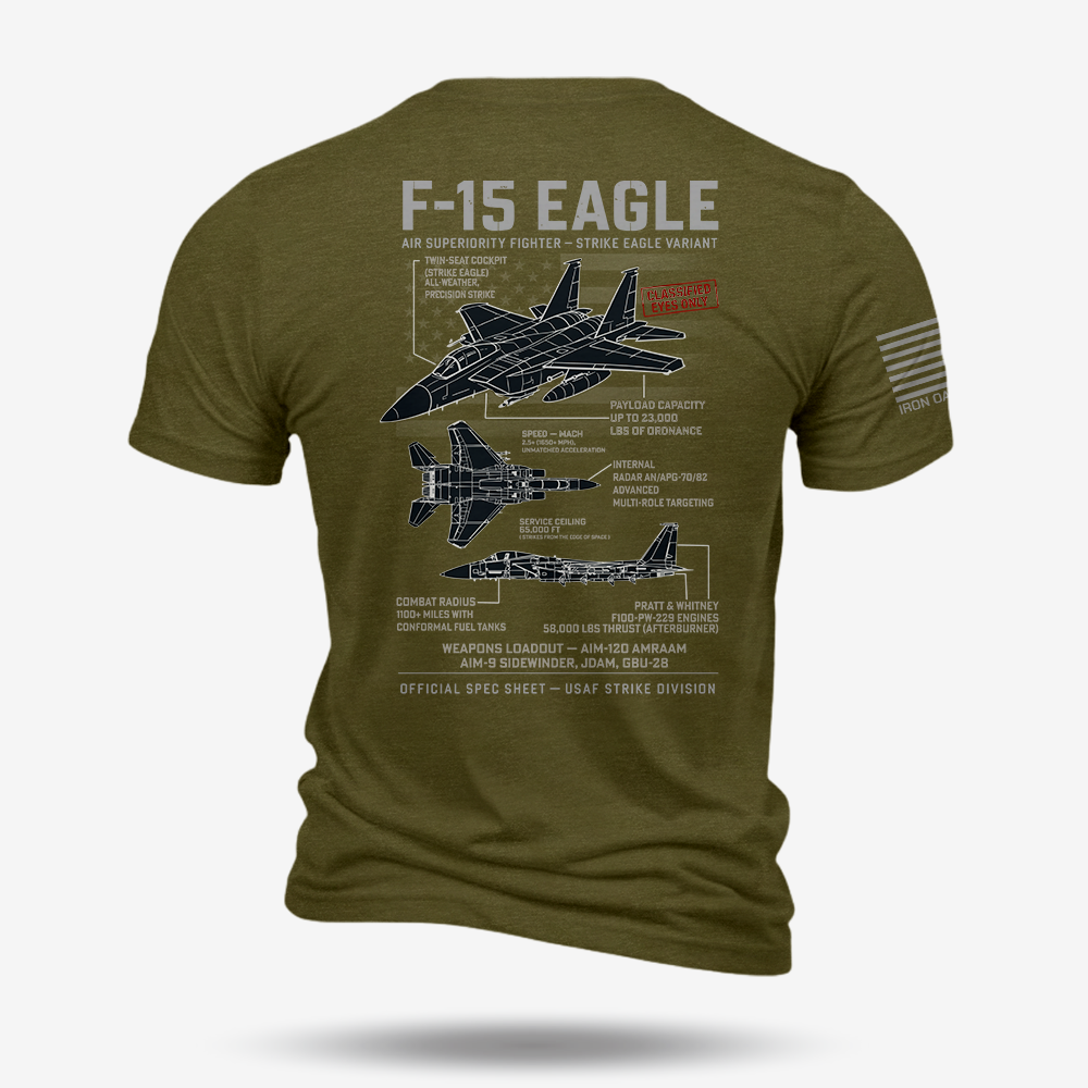 F-15 Eagle Schematic T Shirt