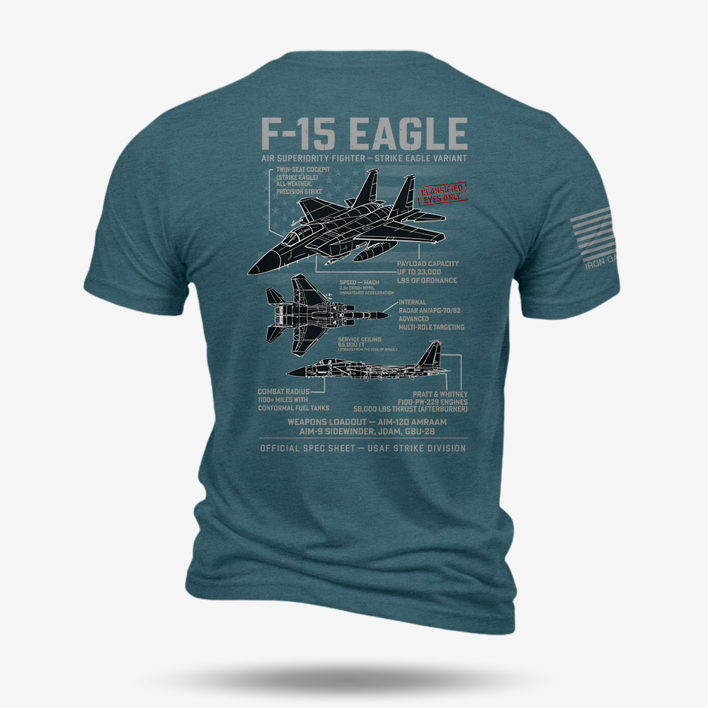 F-15 Eagle Schematic T Shirt