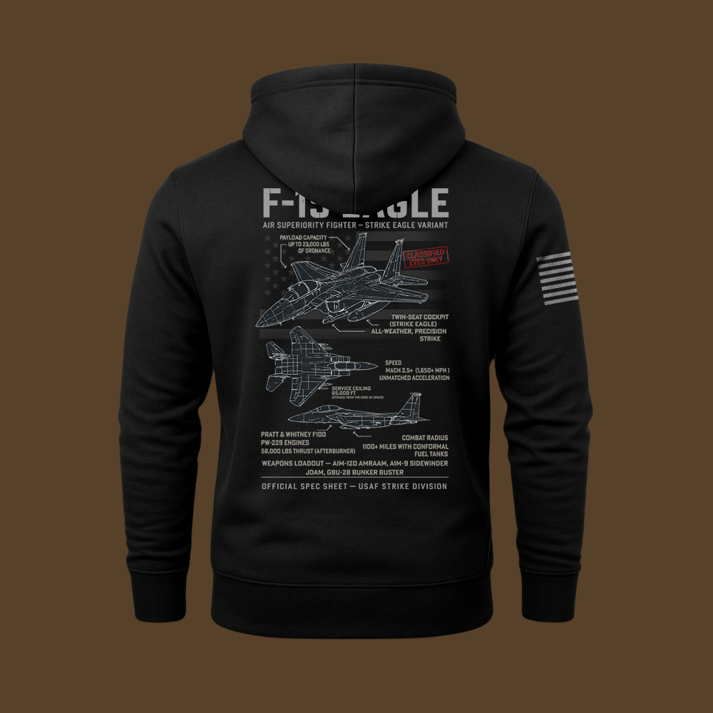 F-15 Eagle Schematic Hoodie