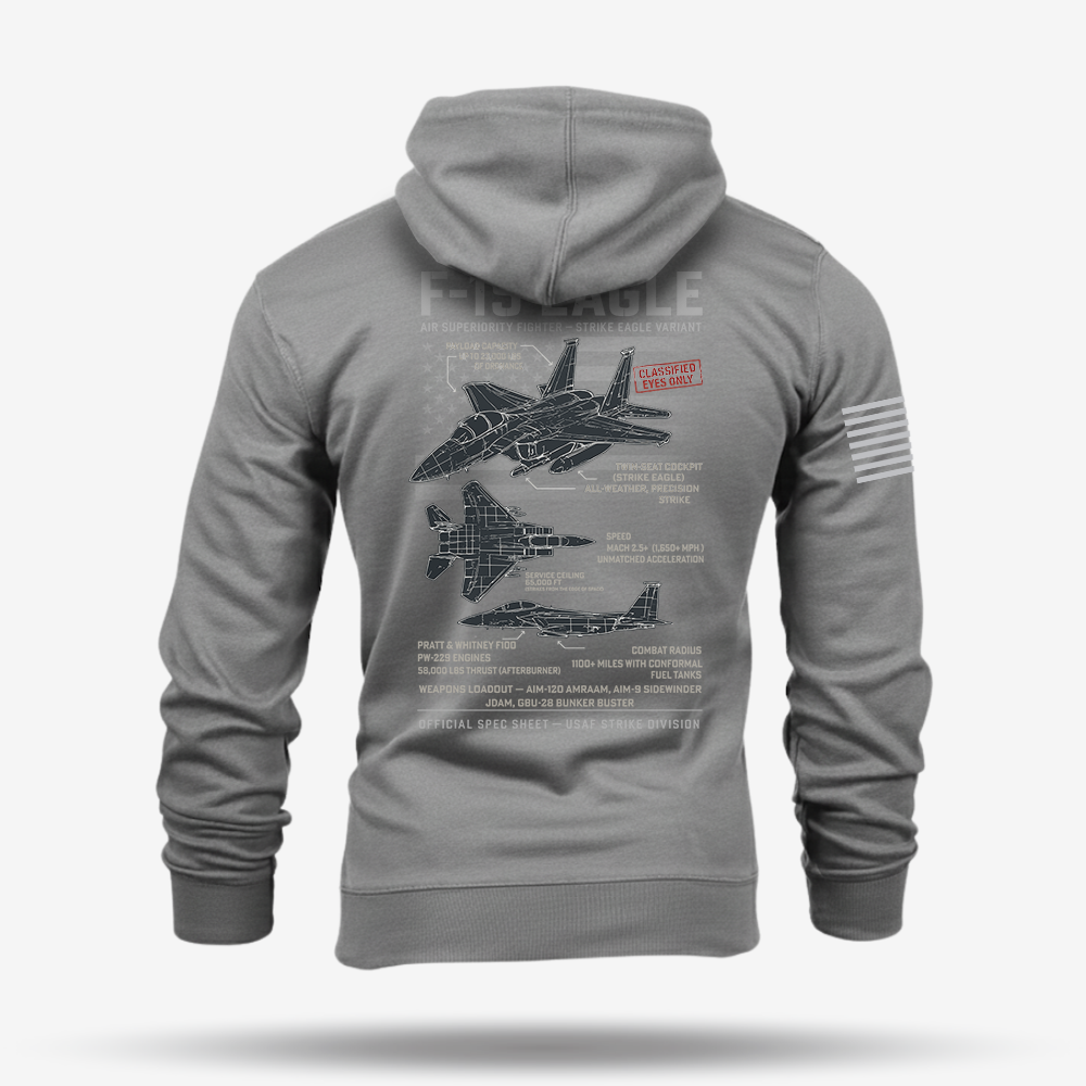F-15 Eagle Schematic Hoodie