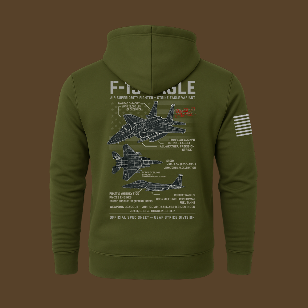 F-15 Eagle Schematic Hoodie