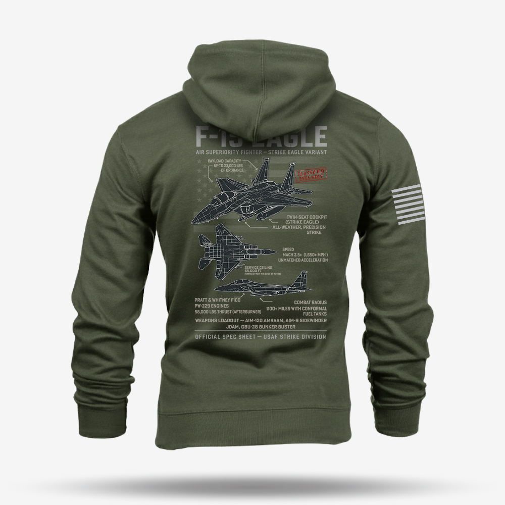 F-15 Eagle Schematic Hoodie