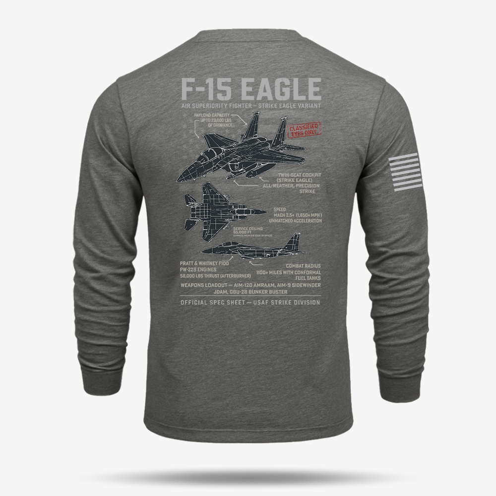 F-15 Eagle Schematic Long Sleeve