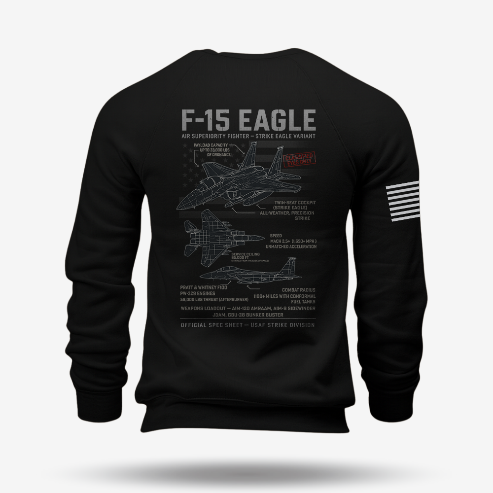 F-15 Eagle Schematic Sweatshirt