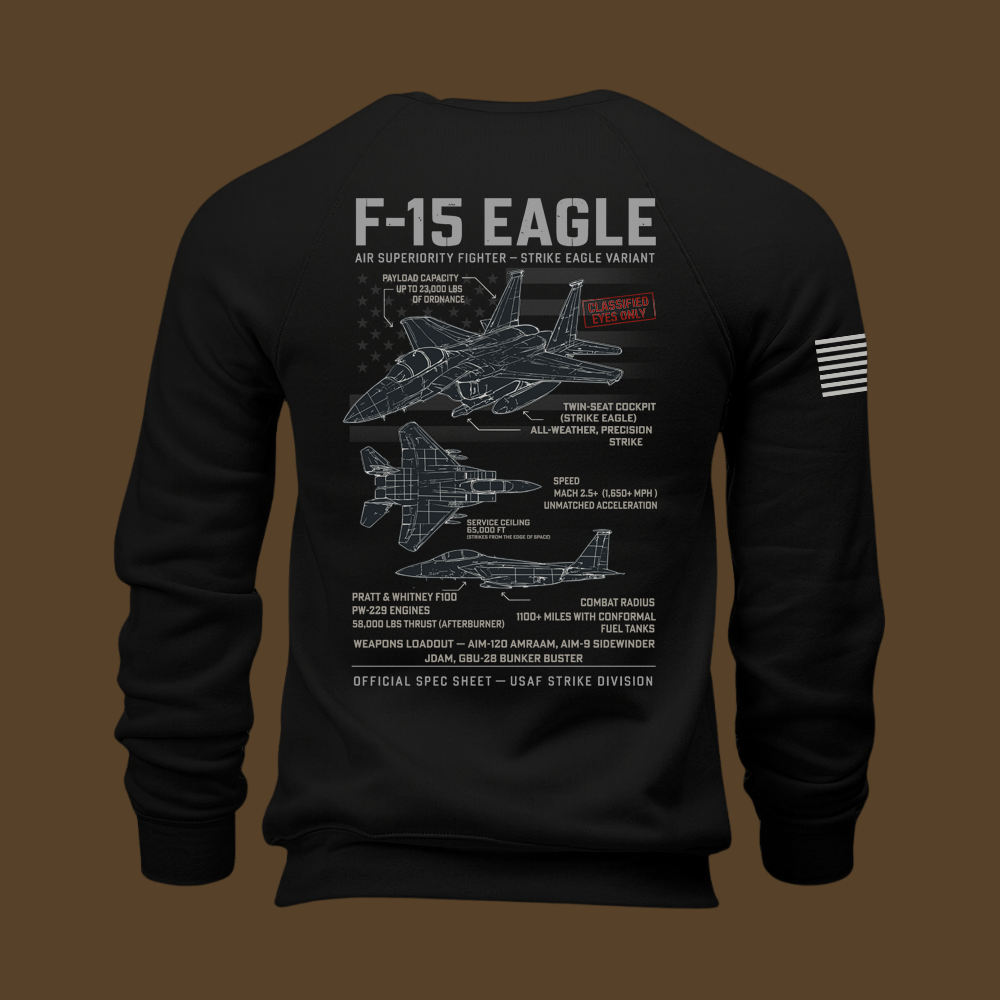F-15 Eagle Schematic Sweatshirt