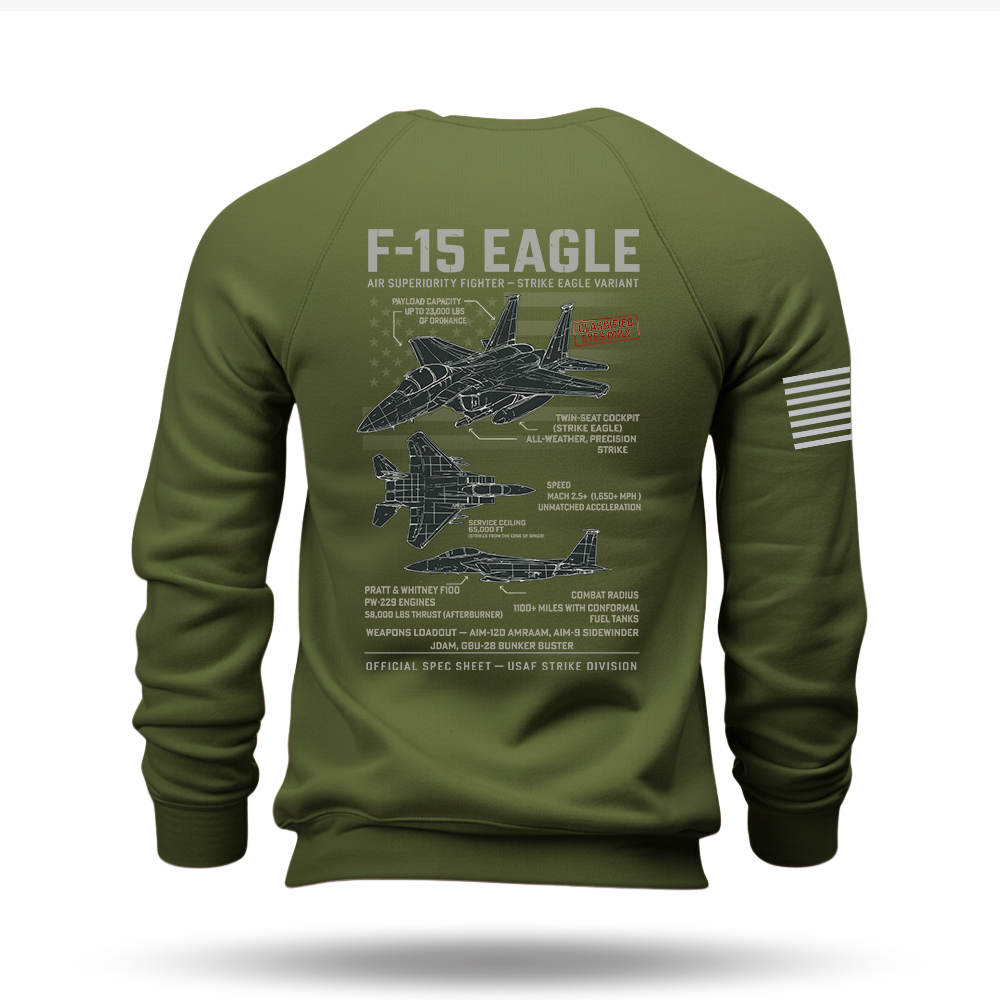 F-15 Eagle Schematic Sweatshirt