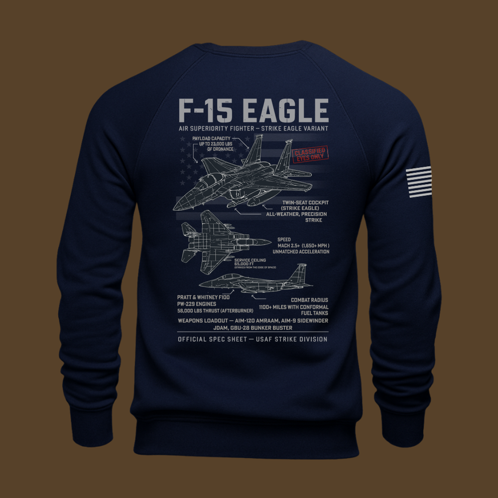 F-15 Eagle Schematic Sweatshirt