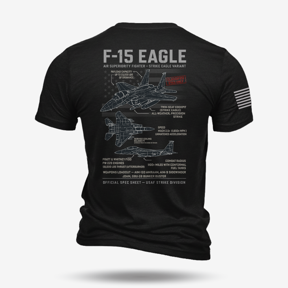 F-15 Eagle Schematic T Shirt