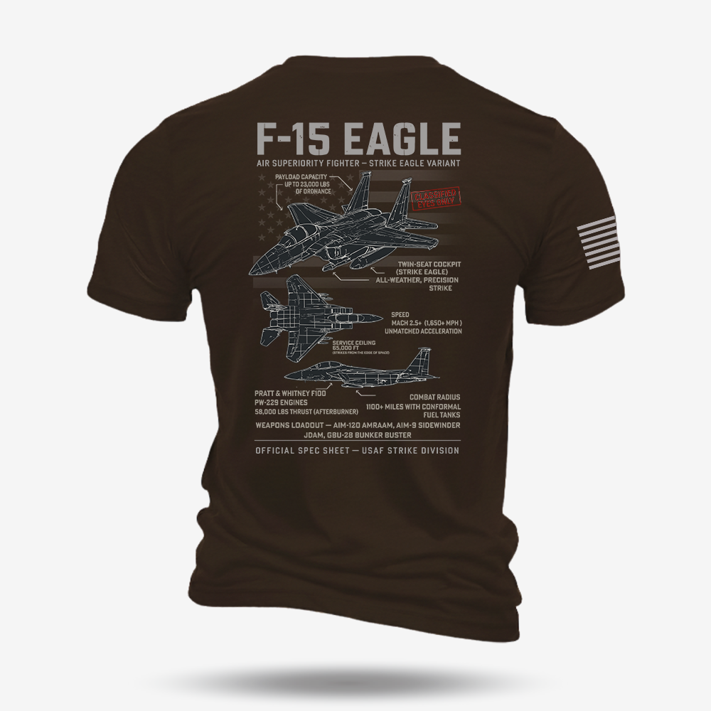 F-15 Eagle Schematic T Shirt