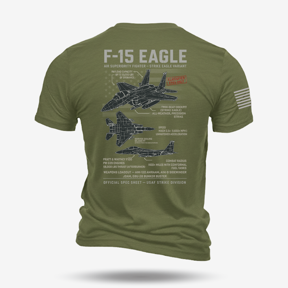 F-15 Eagle Schematic T Shirt