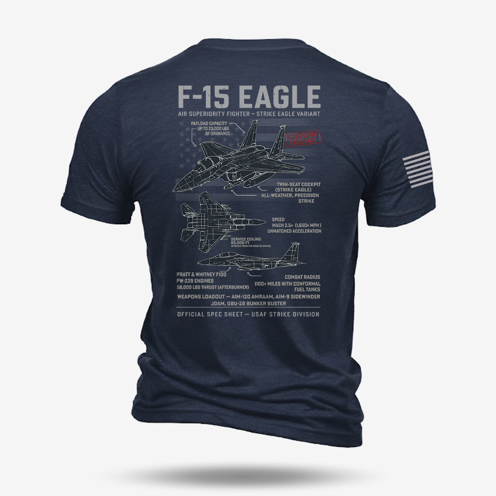 F-15 Eagle Schematic T Shirt