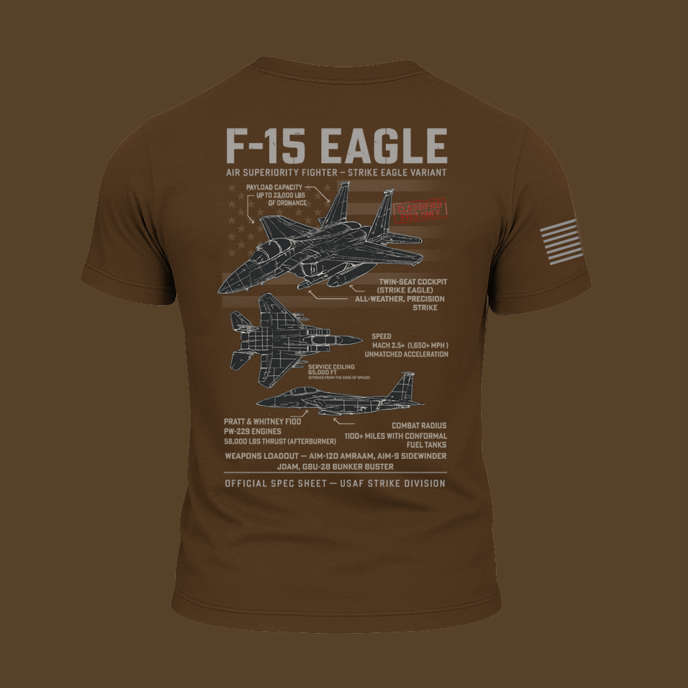 F-15 Eagle Schematic T Shirt