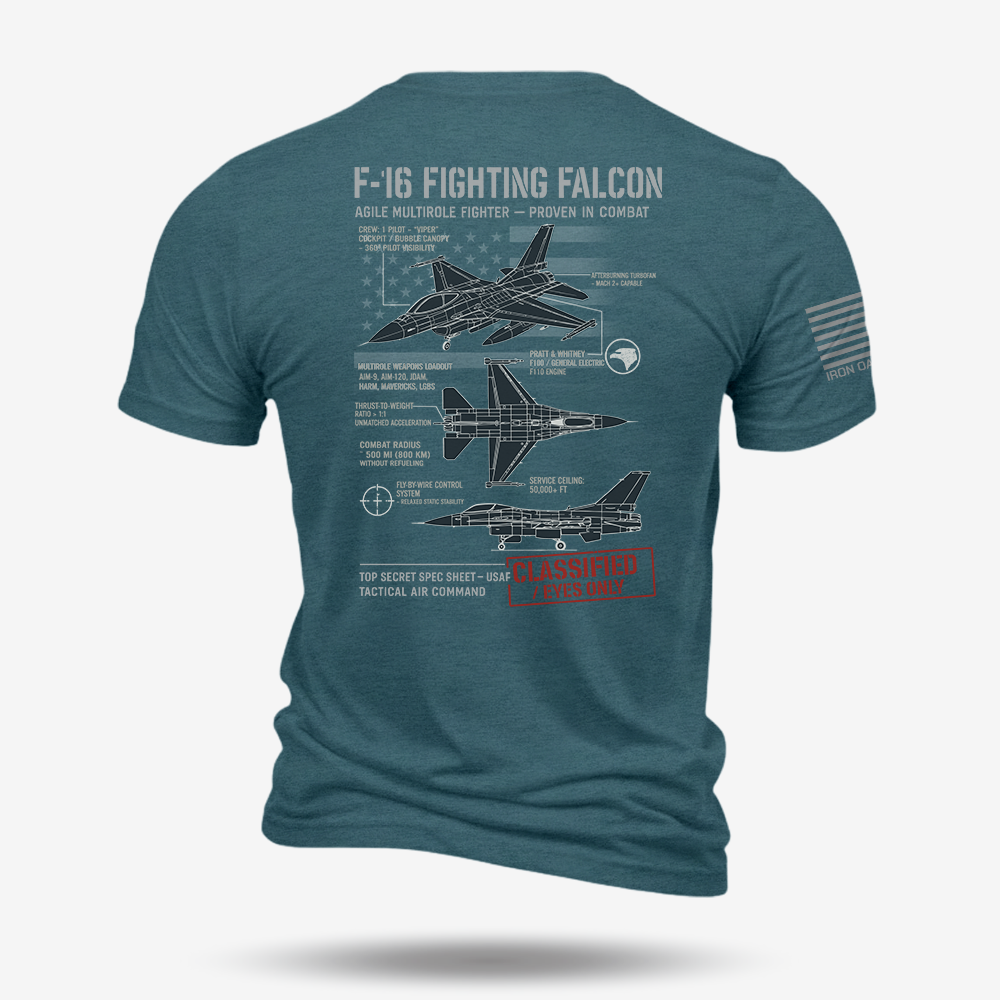 F-16 Fighting Falcon Schematic T Shirt