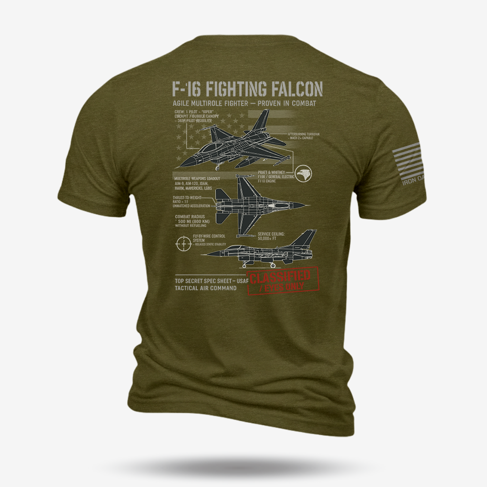 F-16 Fighting Falcon Schematic T Shirt