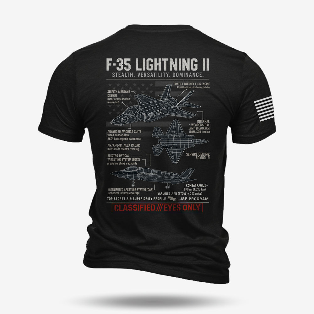 F-35 Lightning II Schematic T Shirt